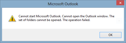 Cannot Start Microsoft Outlook